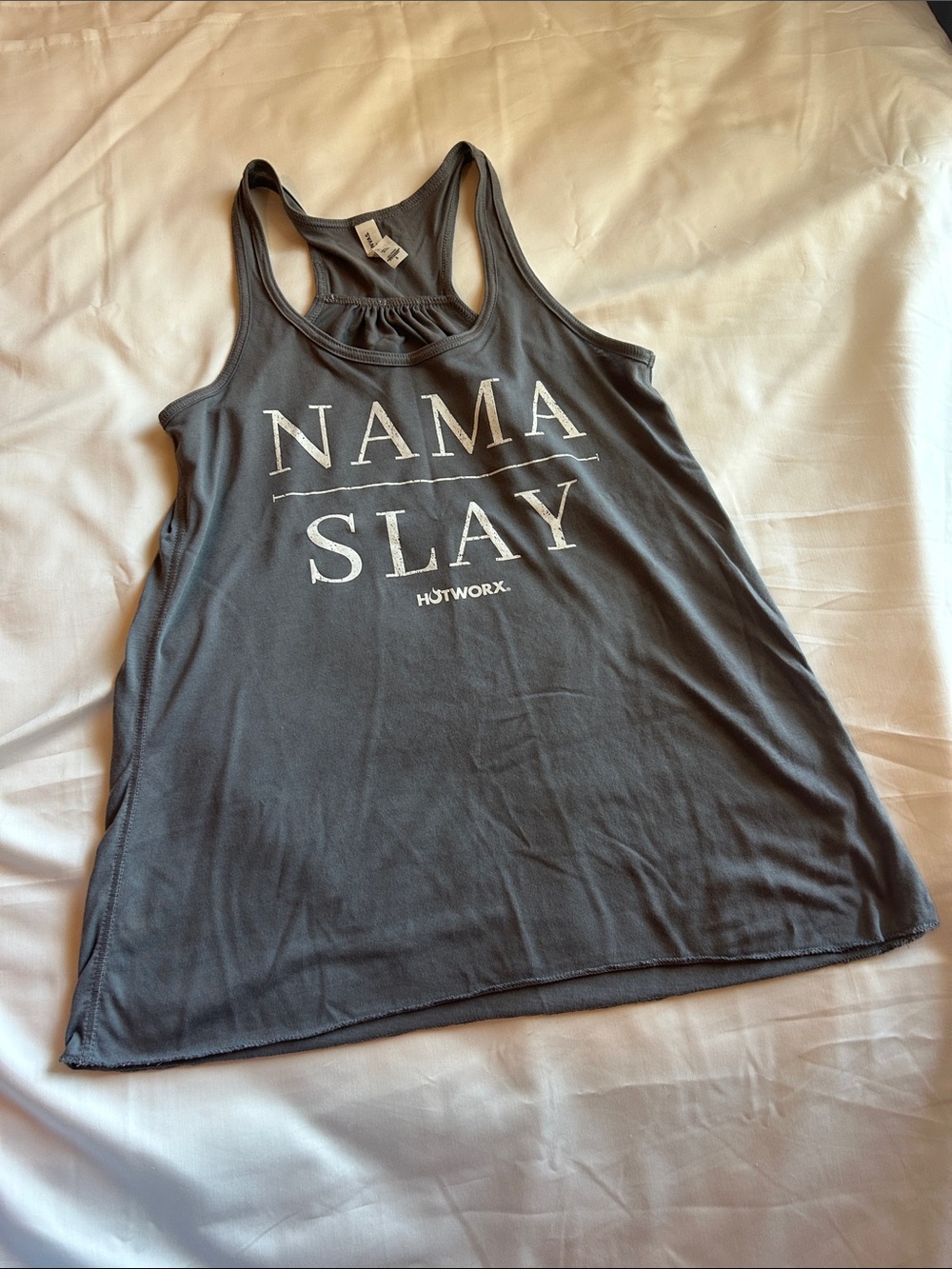 HOTWORX 'NAMA SLAY' Racerback Tank Top - Charcoal